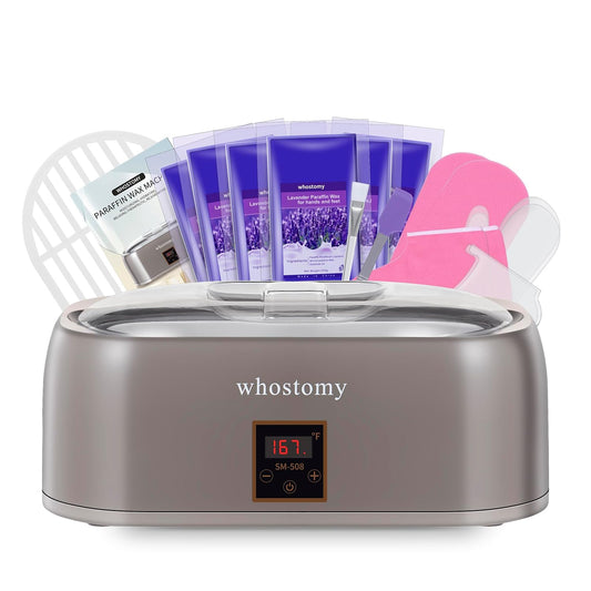 Paraffin Wax Machine for Hands and Feet, Paraffin Wax Warmer Moisturizing Kit 4000ml Wax Bath with Auto Timer, 6-Pack Wax Refills for Manicure Pedicure Home Spa