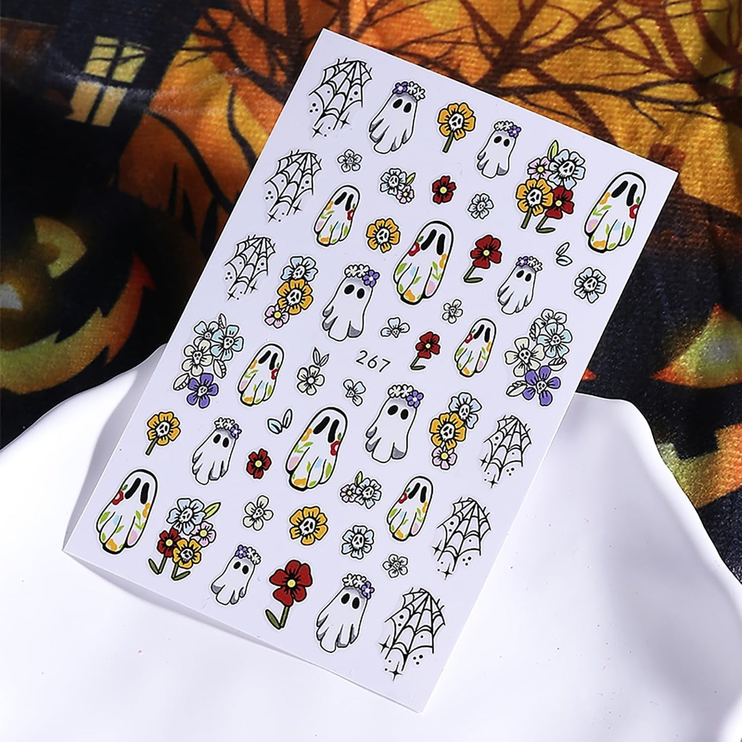 Nail Art Stickers3D Self-Adhesive Nails Art Decals Nails Supplies for Women Girls Manicure Decoration (Black)