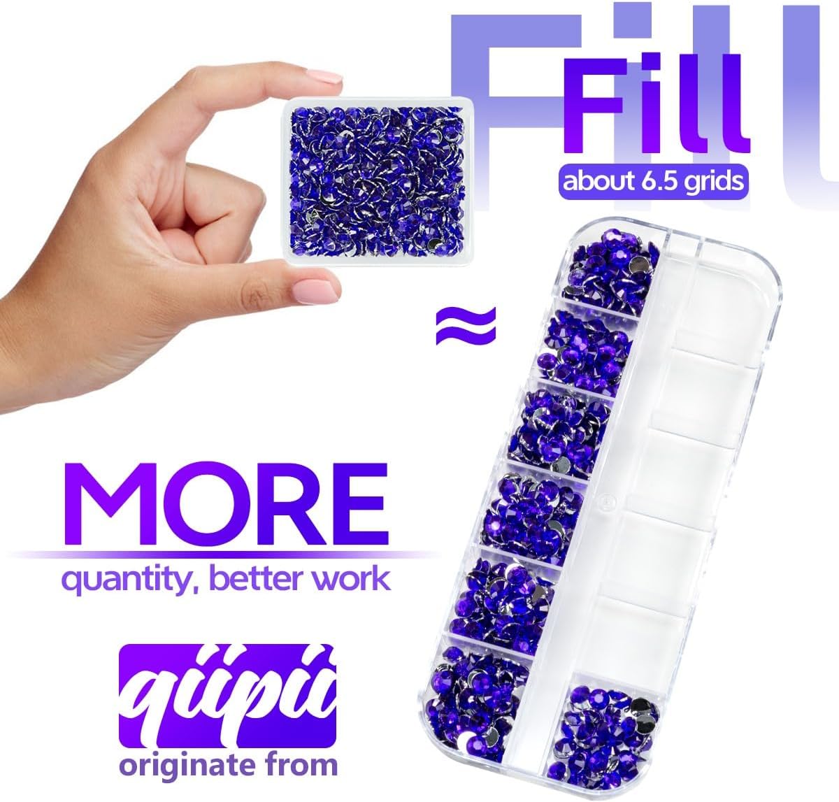 Purple Violet Crystal Resin Rhinestones w B7000 Jewelry Glue for Bedazzling Crafting Dark Purple Flatback Stone 3mm 4mm 5mm 6mm Diamonds Crystals Gems for Nails Face Eye Makeup Tumblers Crafts