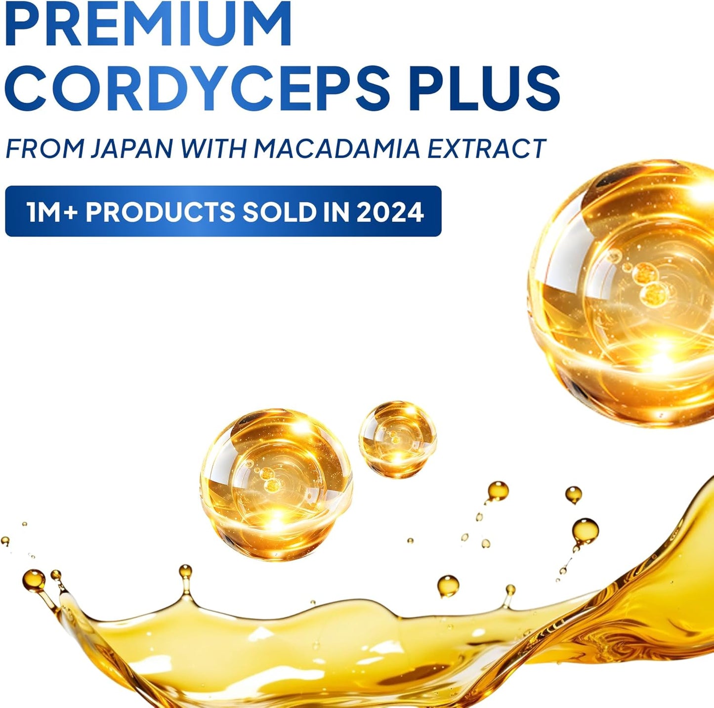 FINE JAPAN Cordyceps Plus: Premium Cordyceps Mushroom Extract and Macadamia Blend - Smart Drops Adaptogenic Mushrooms, Organic Mushroom Supplement for Energy & Immunity, Liquid Cordyceps (Pack of 10)