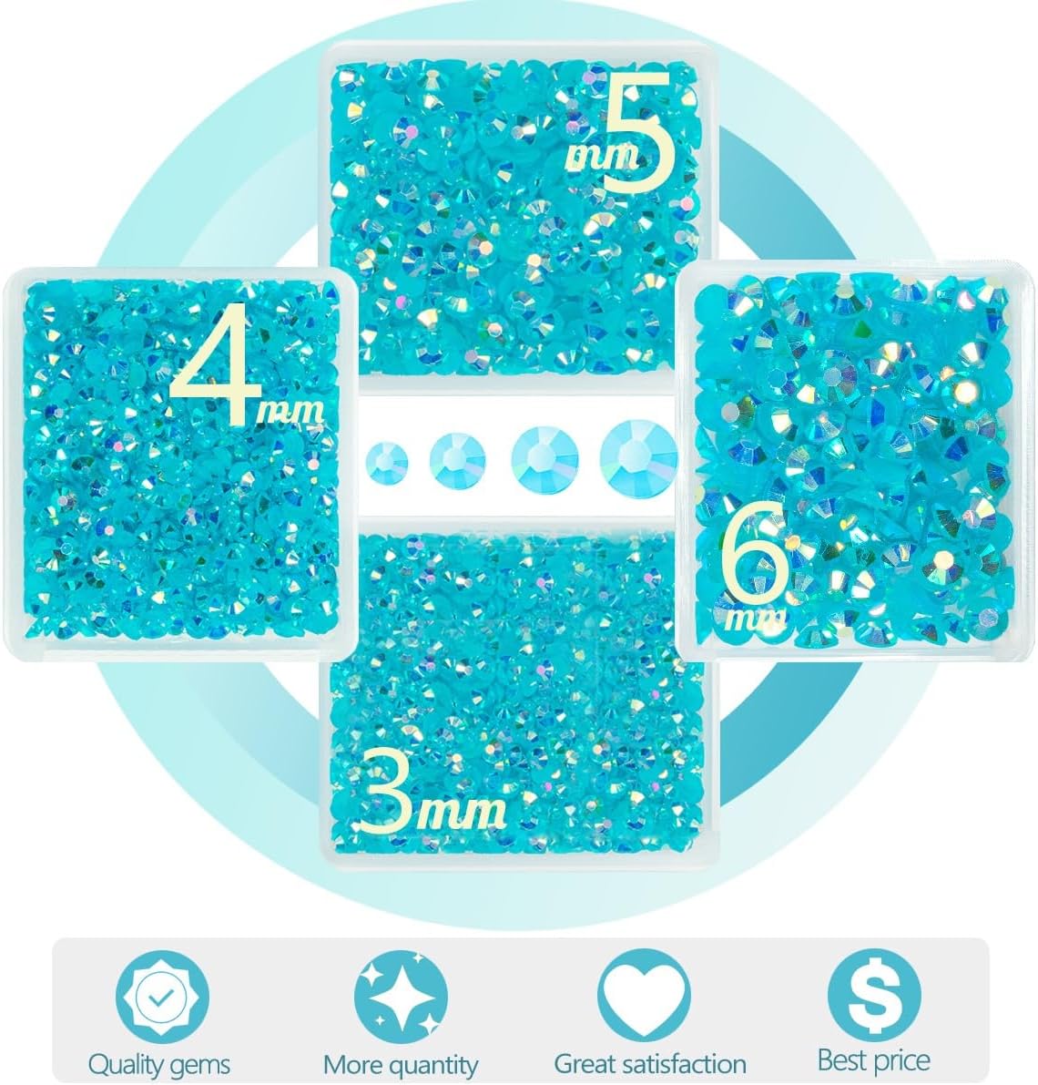 Teal Blue AB Resin Rhinestones w B7000 Jewelry Glue for Bedazzling Crafting 3mm-6mm Turquoise Blue Flatback Jelly Stones Bulk SS10-SS30 Diamonds Gems for Nails Eyes Face Makeup Tumblers Crafts