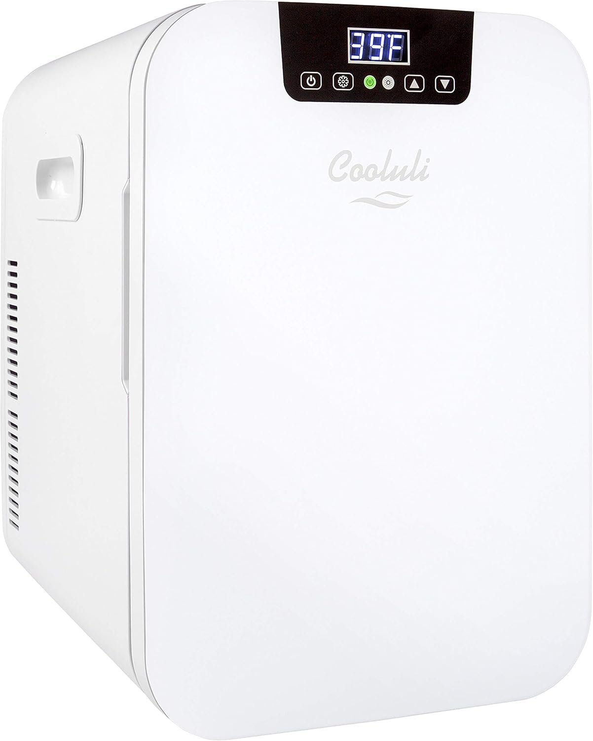 Cooluli 20 Liter Mini Fridge with Temperature Control - White Thermoelectric Cooler and Warmer for Bedroom, Office, Car, Dorm