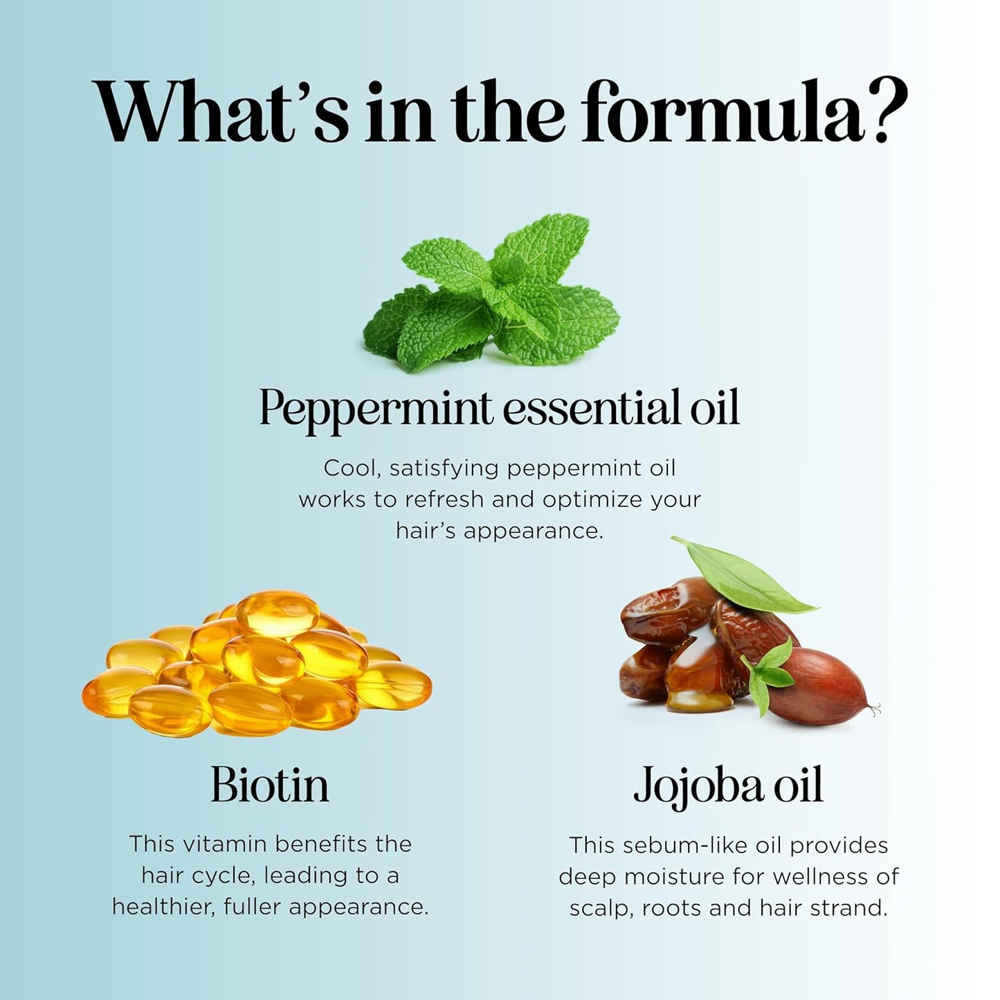 Volumizing Biotin Shampoo for Thinning Hair - Thin Hair Shampoo with Peppermint Argan and Essential Oils for Hair Care - Vegan Sulfate Free Shampoo for Damaged Dry Hair Paraben and Cruelty Free (Mint)