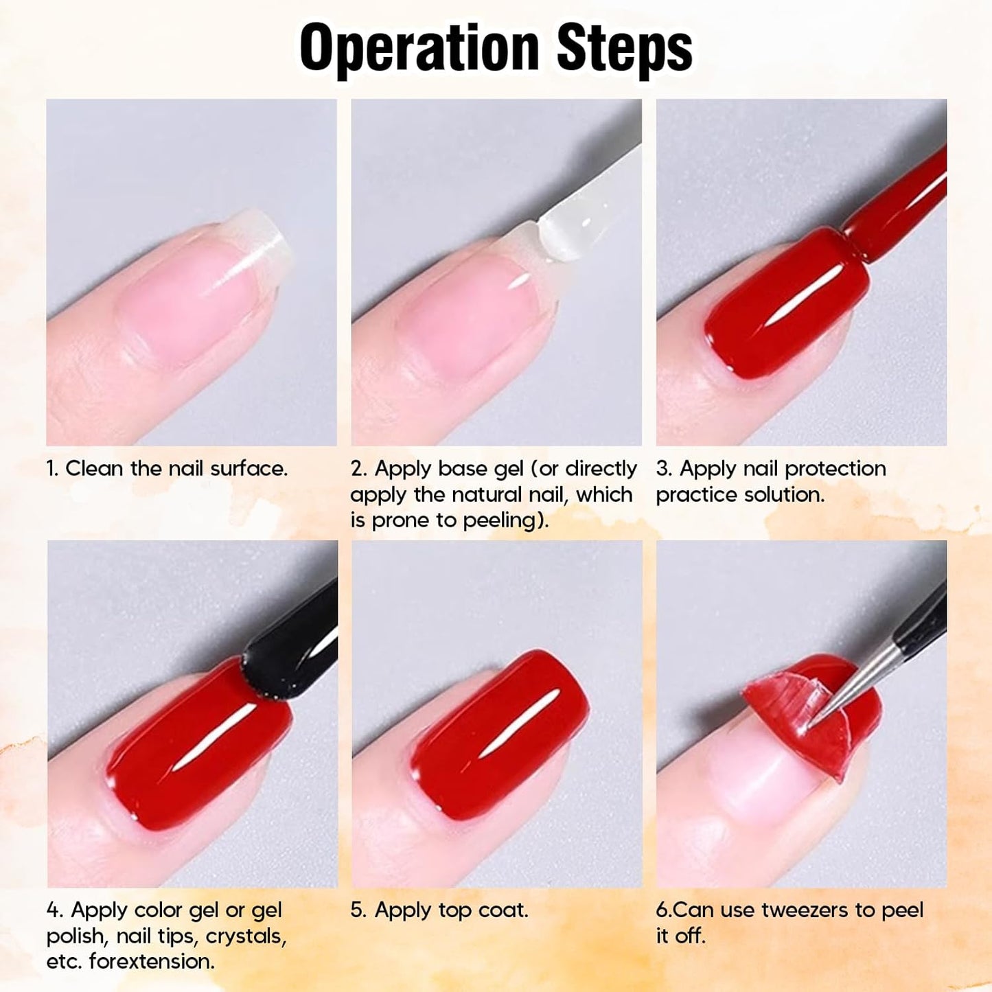 ADHERE Peel-Off Base Gel 15ml Base Coat for Easy Removal Peelable Gel,Without UV Light Needed Base Coat Nail Polish for Take off Nail Practice Beginners