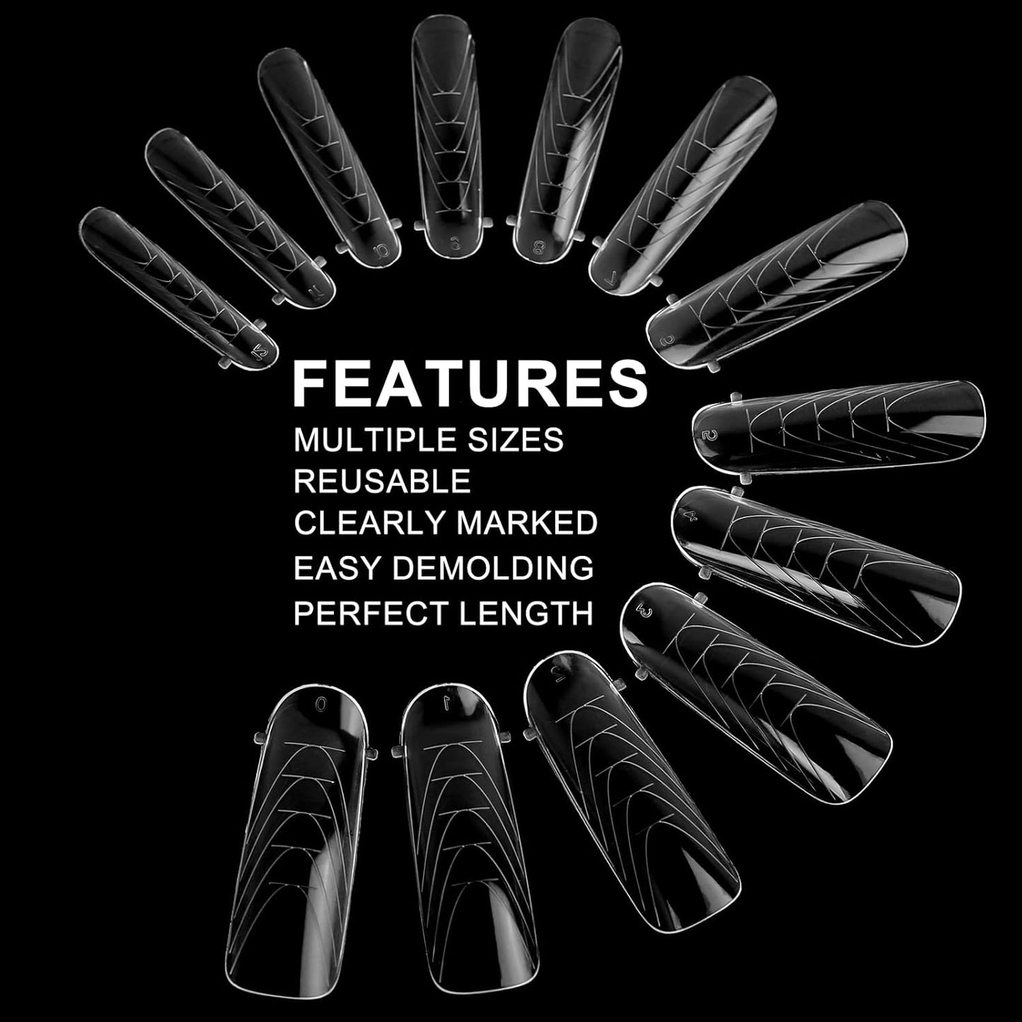 130Pcs Dual Nail Forms,Flat Oval Extension Poly nail gel Nail Forms Full Cover Reusable Nail Molds 13 Sizes for Solid Nail Gel Glue Nail Art Design Salon&DIY