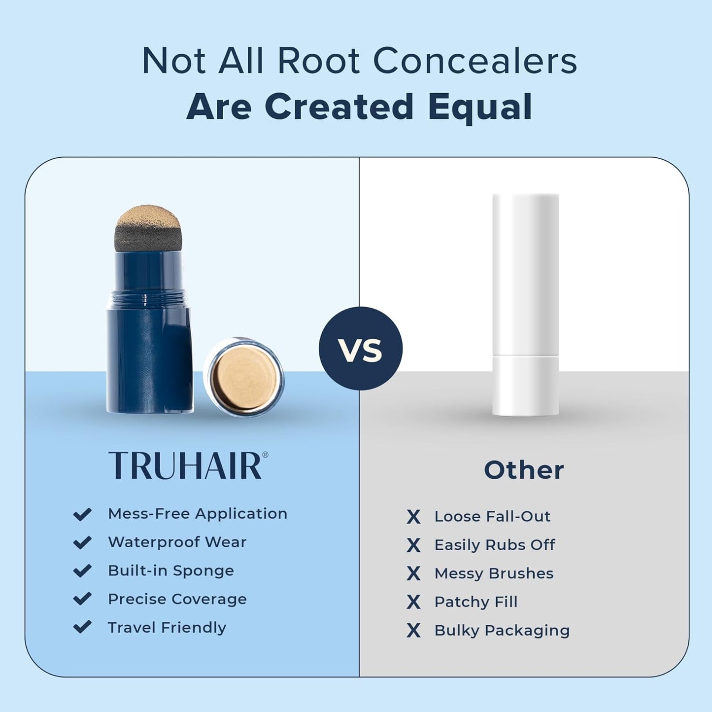 TRUHAIR Color & Conceal Waterproof Root Touch Up Hair Color Concealer - Hair Cover up for Gray Coverage and Hairline Filling - 11 Hair Colors Available (Light Blonde)