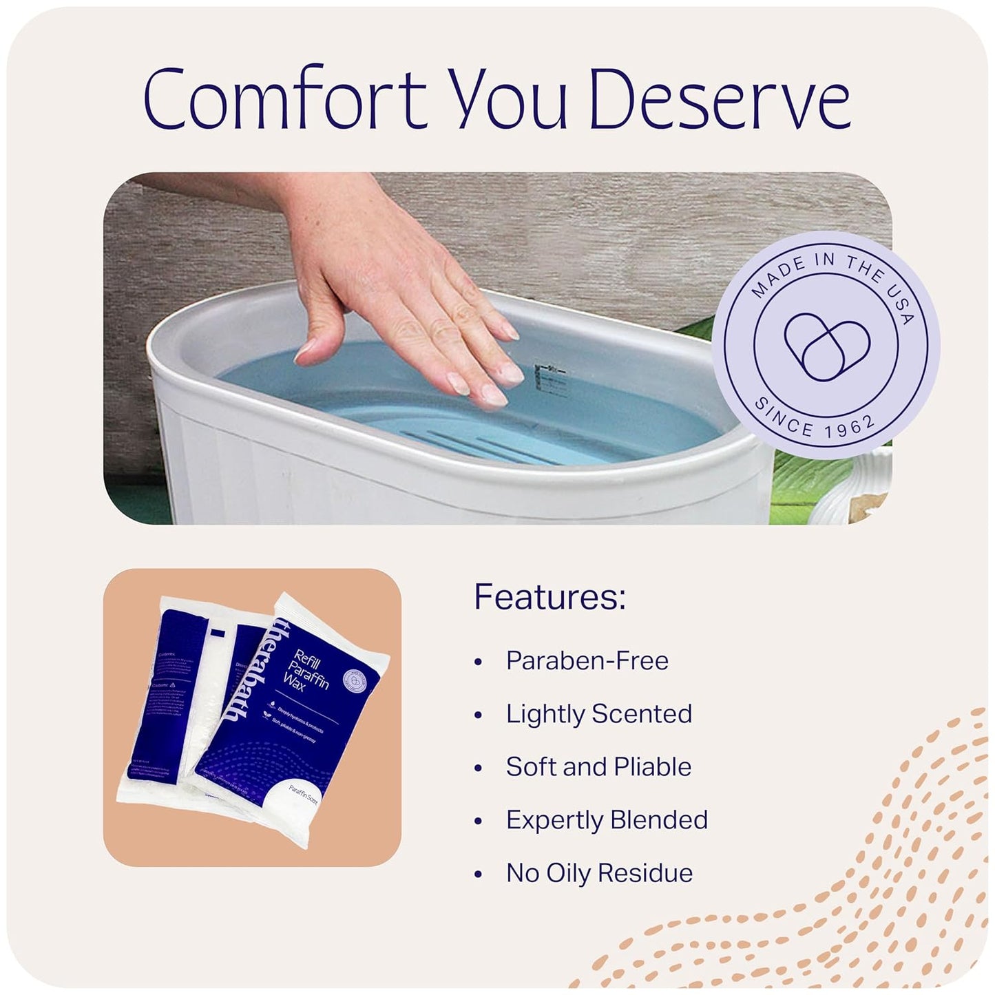 Therabath Paraffin Wax Refill - Thermotherapy - Use to Relieve Arthritis Discomfort, Stiff Muscles, & Dry Skin - For Hands, Feet, Body - Deeply Hydrates & Protects - Made in USA, 6 lb Warm Apple Spice