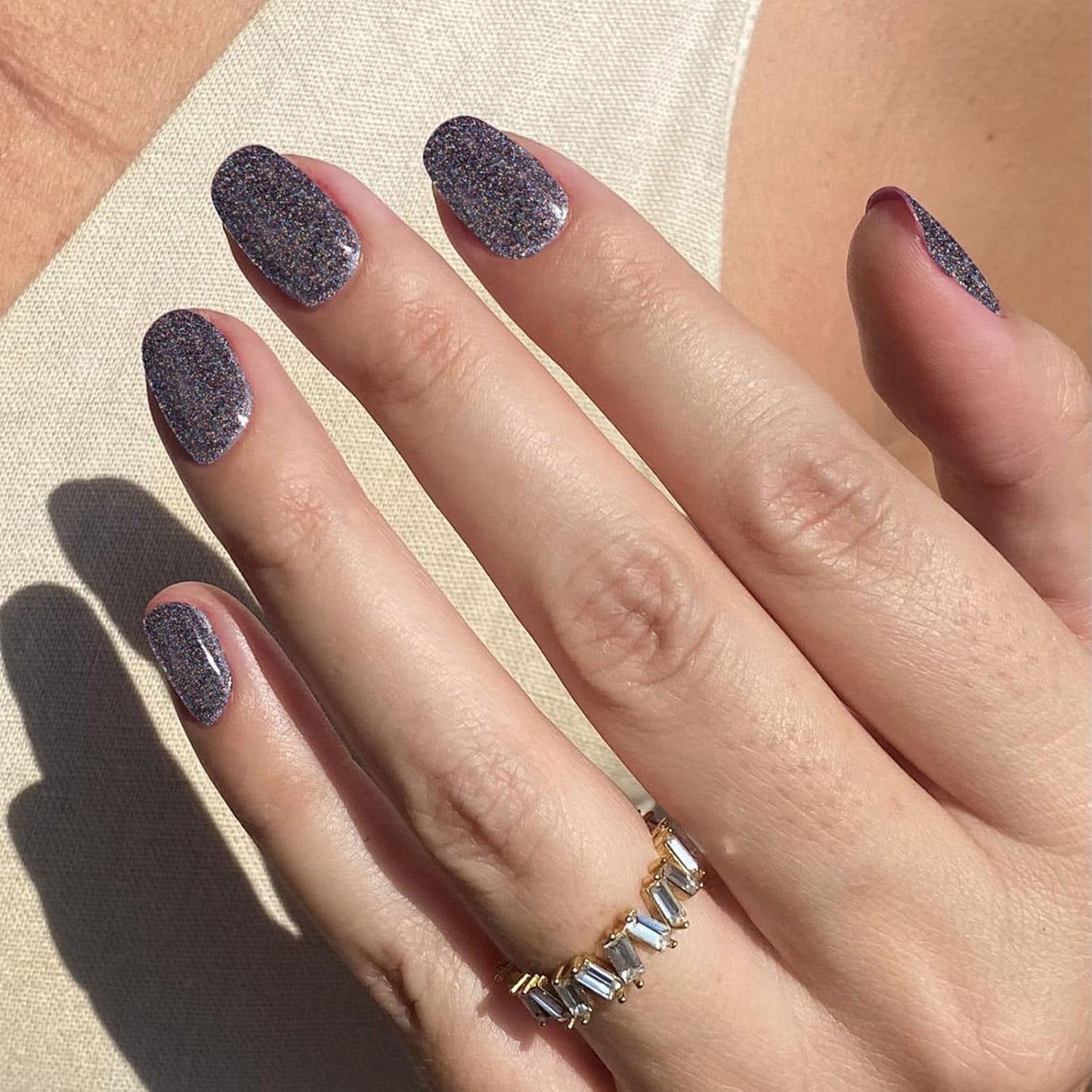 Gloss Nail Strips|Uv Free|22 Pcs,Gel Nail Stickers|Long Lasting Two Weeks and Easy to Apply&Remove|Laser Spot