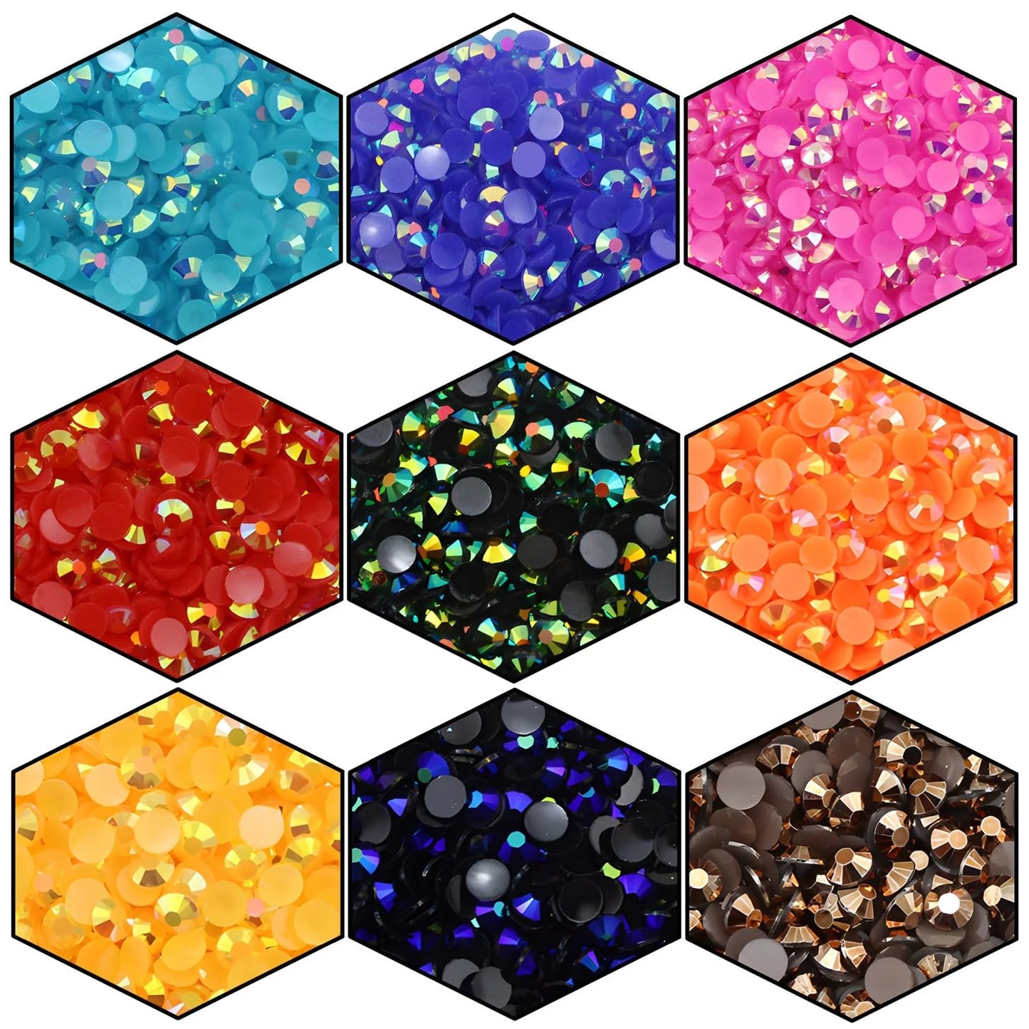 4500 Pcs SS12 3mm AB Flatback Rhinestones for Nails Art Crafts Glitter Round Shine Gems Crystals DIY Clothes Shoes （Light Blue AB）