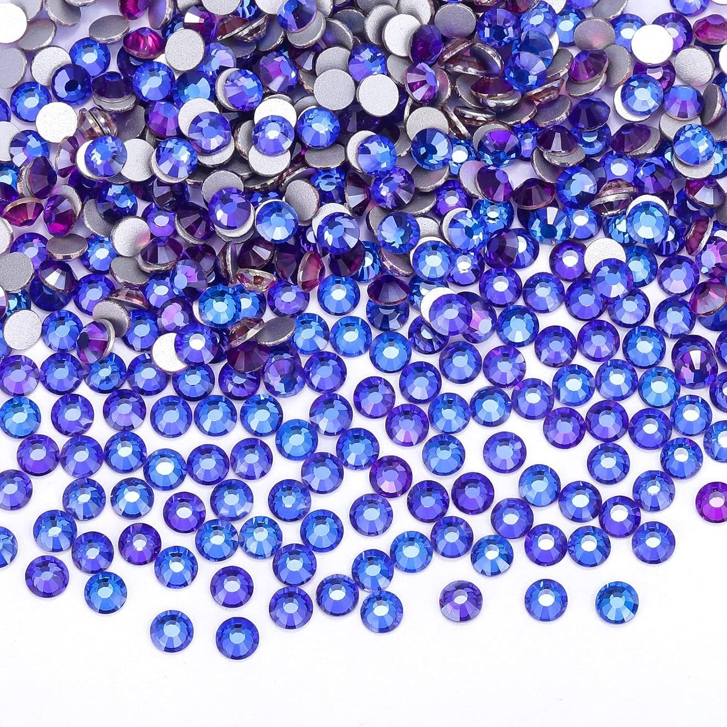 1440Pcs Purple Velvet Crystal Rhinestones,Glass Flatback Rhinestones Gemstones Small for Nail Face Makeup Art Crafts Clothes Decoration - (SS6,2.0mm,Purple Velvet)