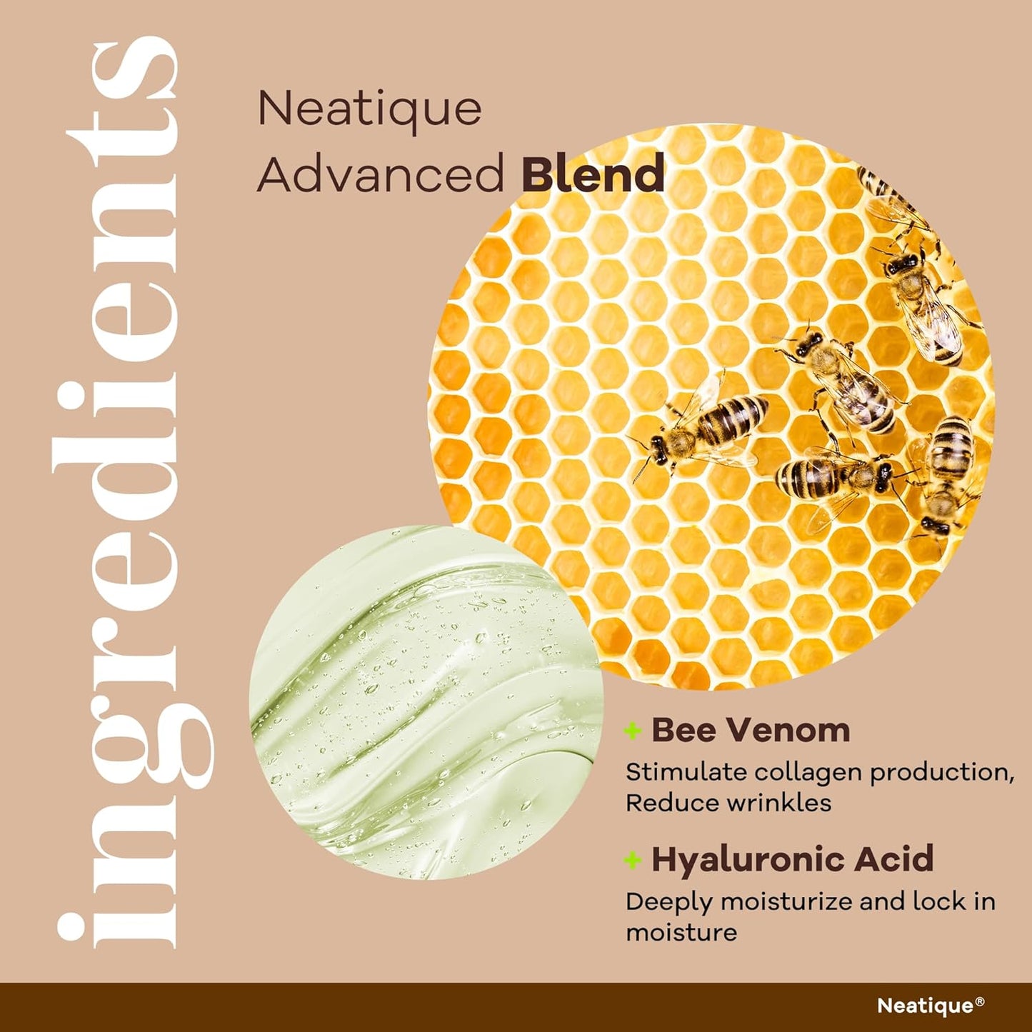 Bee Venom & Hyaluronic Acid Anti-Aging Face Cream – 2025 New Renewal Formula, Skin Moisturizer, All Skin Types, 2.12 Oz (60g)