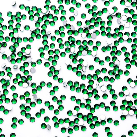 1440Pcs Dark Green Crystal Rhinestones,Glass Flatback Rhinestones Gemstones Mini for Nail Face Makeup Art Crafts Clothes Decoration -(SS10,2.8mm,Dark Green)