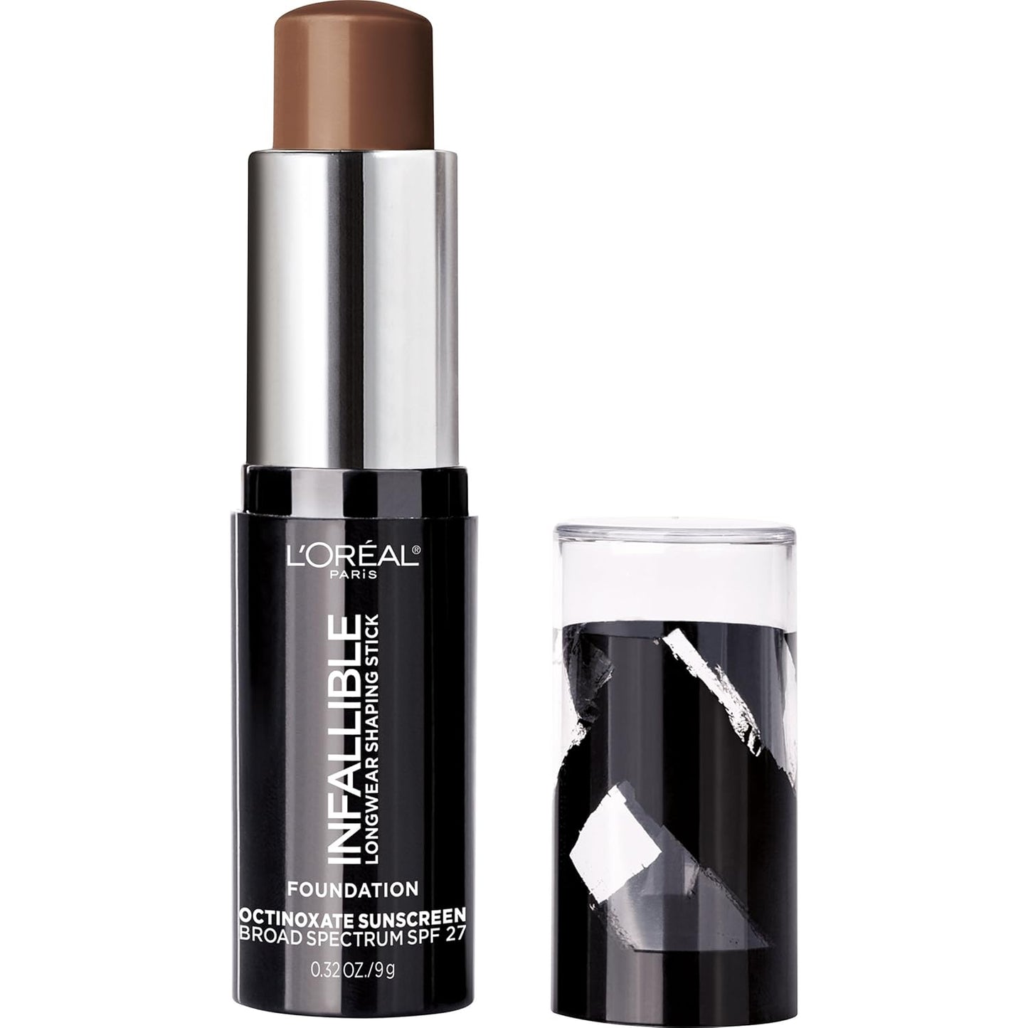 L'Oreal Paris Makeup Infallible Longwear Shaping Stick Foundation, 412 Espresso, 1 Tube, 0.32 Ounce