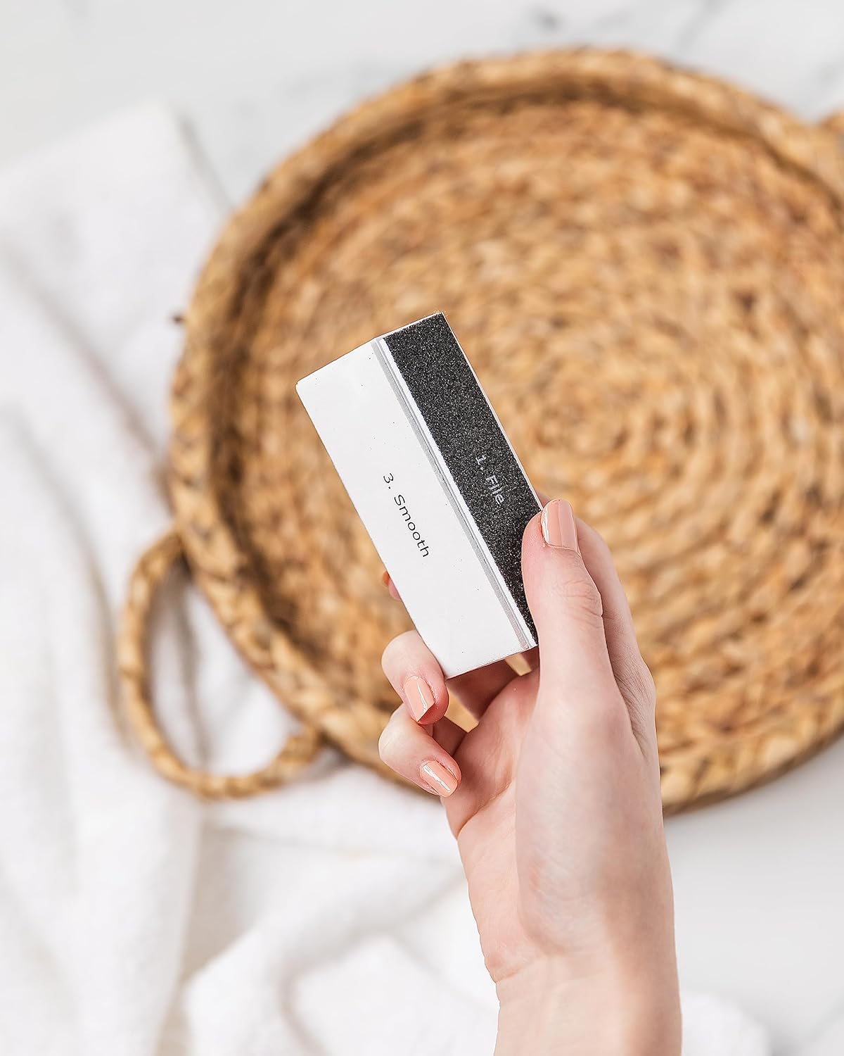 Amazon Basics 4-way Buffing Block 3-Pack, Black/White