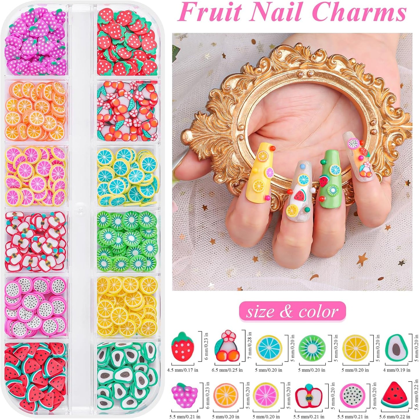 5 Boxes 60 Colors Holographic Nail Art Sequins Kit,Fruit Slice,Iridescent Sparkle Laser Hollow 3D Star Butterfly Heart Round Mixed-shapes Nail Glitter Flakes for Manicure Body Makeup(3-colorful-kit3)