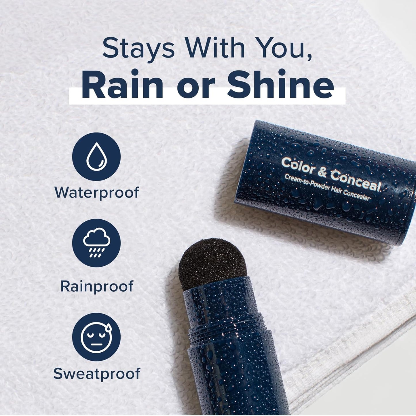 TRUHAIR Color & Conceal Waterproof Root Touch Up Hair Color Concealer - Hair Cover up for Gray Coverage and Hairline Filling - 11 Hair Colors Available (Gray)