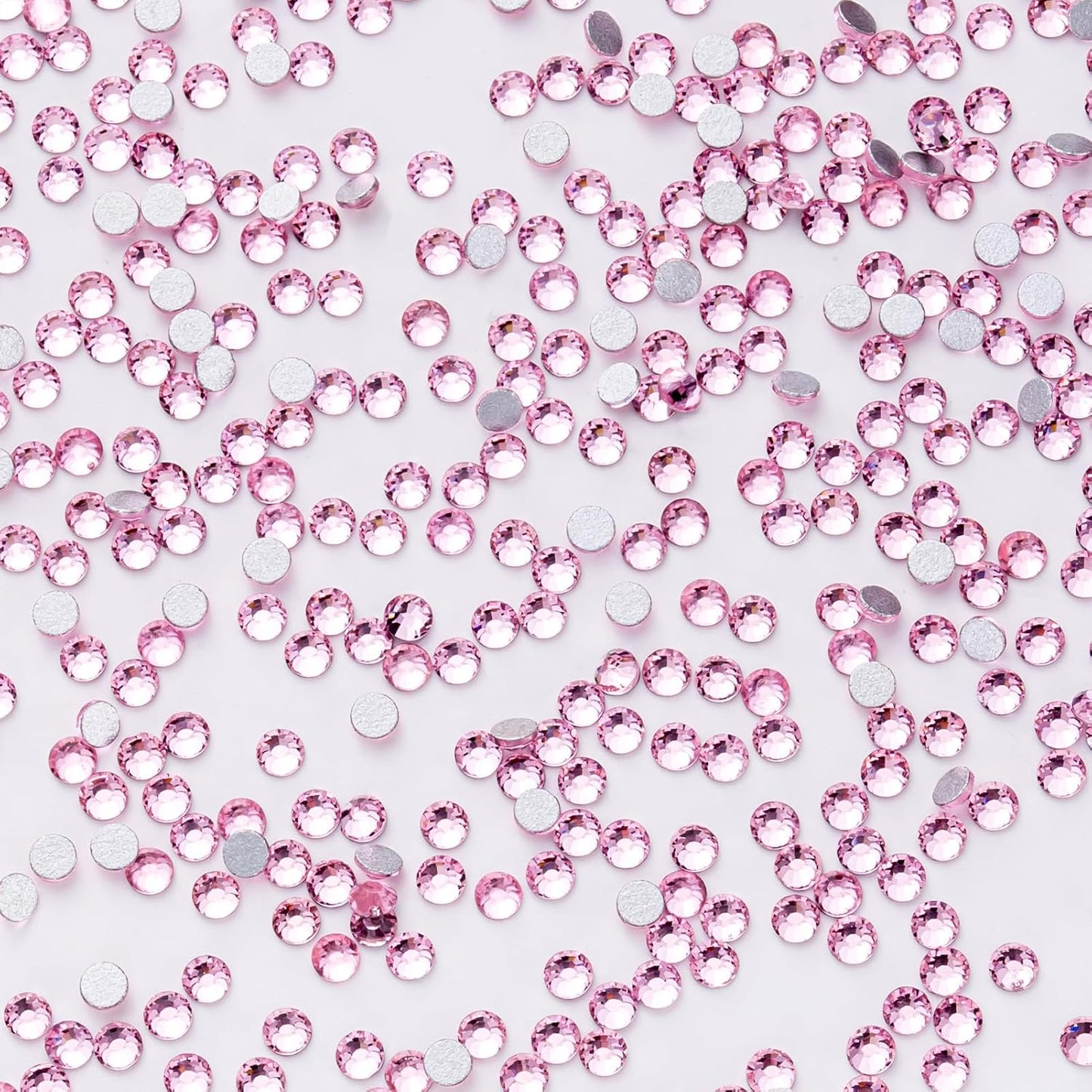 1440Pcs Light Pink Crystal Rhinestones,Glass Flatback Rhinestones Gemstones Mini for Nail Face Makeup Art Crafts Clothes Decoration -(SS8,2.4mm,Light Pink)