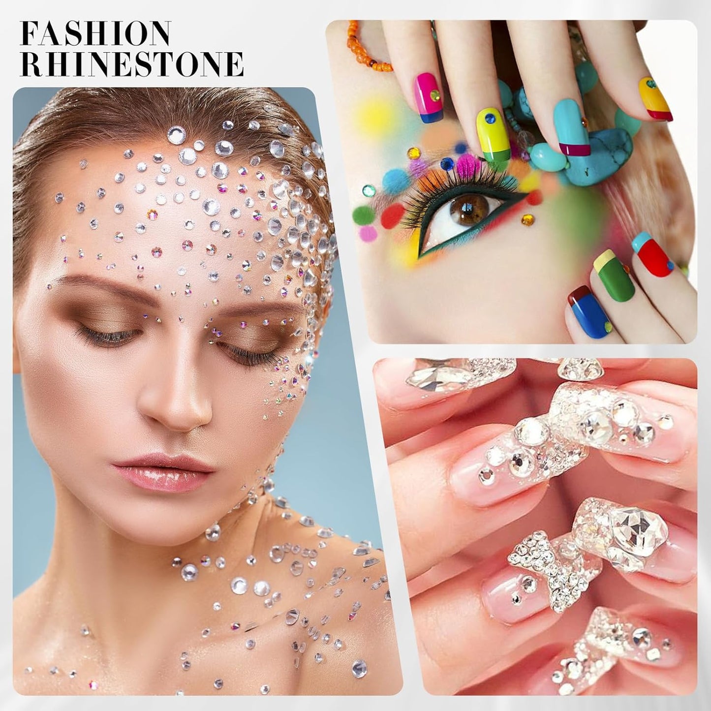 Novani Red Rhinestones 1440pcs Flat Back Round Rhinestone Style 2088 Sparkly Crystal Gemstones for Nail Art and Crafting SS20,4.6-4.8mm