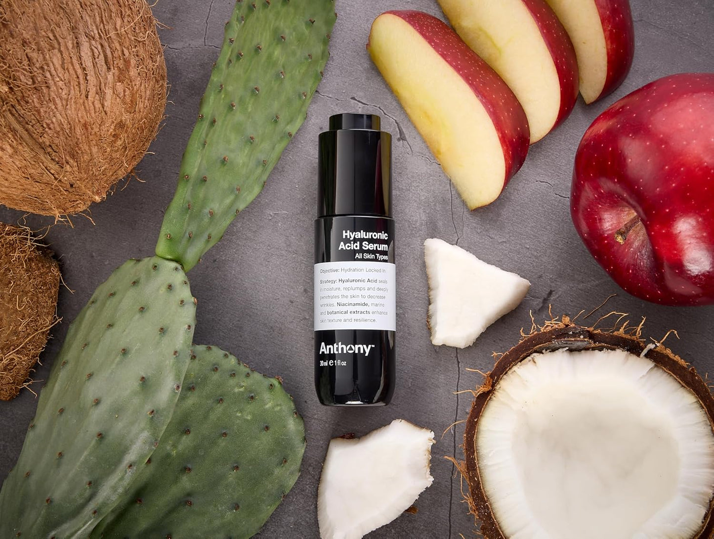 Anthony Hyaluronic Acid Serum – Hydrating Face Serum with Dual Hyaluronic Acid, Coconut Water & Niacinamide – Lightweight, Non-Greasy Formula for All Skin Types – 1 oz