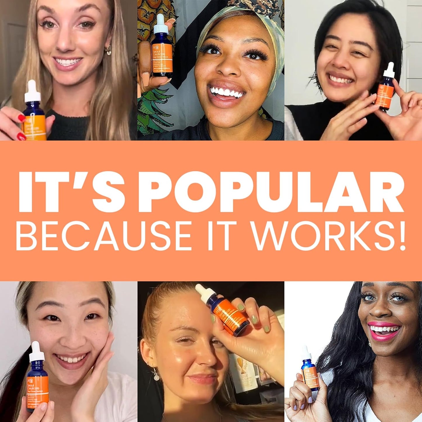 SeoulCeuticals Large 2oz Korean 20% Vitamin C Hyaluronic Acid Serum + CE Ferulic Acid - Potent Anti Aging, Anti Wrinkle K Beauty