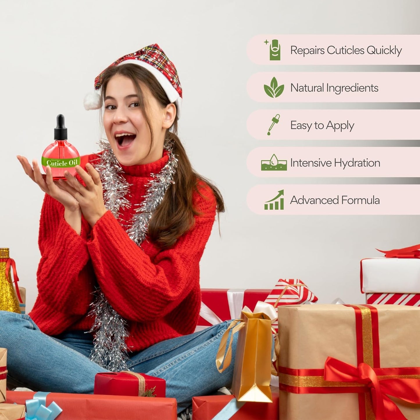 C CARE Holiday Special Cuticle Oil for Nails - Instantly Repairs Miosturizes & Hydrates - Nail Oil Cuticle Softener - 2.5 Oz