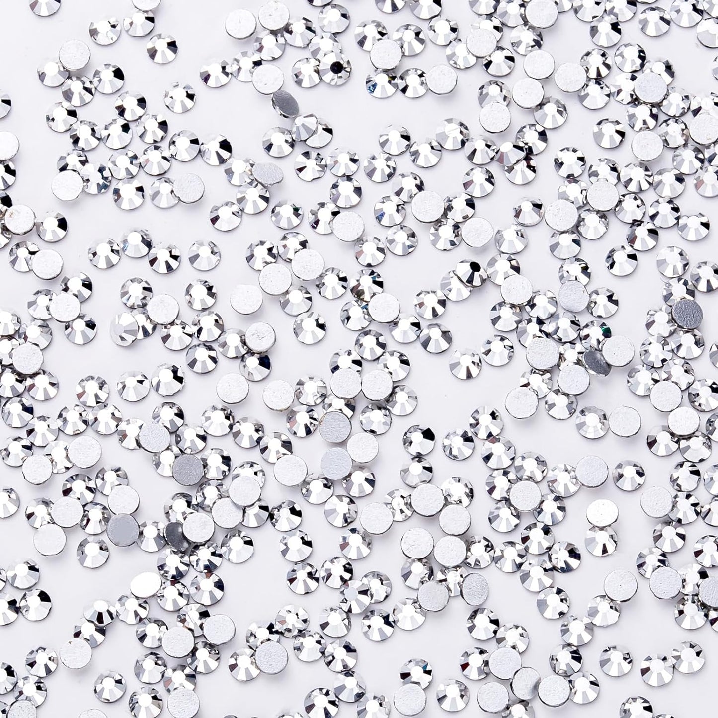 1440Pcs Silver Crystal Rhinestones,Glass Flatback Rhinestones Gemstones Mini for Nail Face Makeup Art Crafts Clothes Decoration -(SS10,2.8mm,Silver)