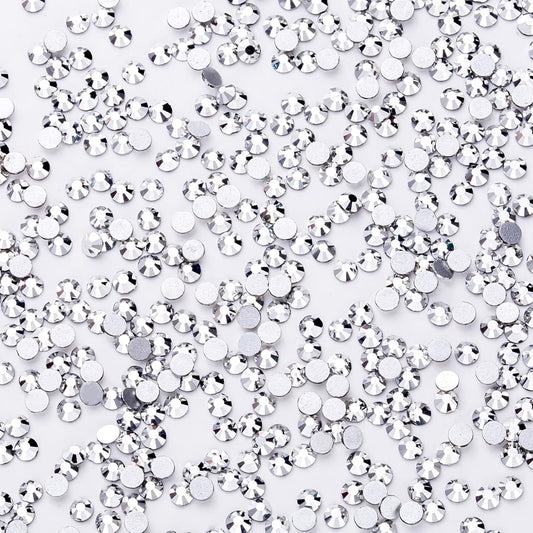 1440Pcs Silver Crystal Rhinestones,Glass Flatback Rhinestones Gemstones for Nail Face Makeup Art Crafts Clothes Decoration -(SS12,3.0mm,Silver)