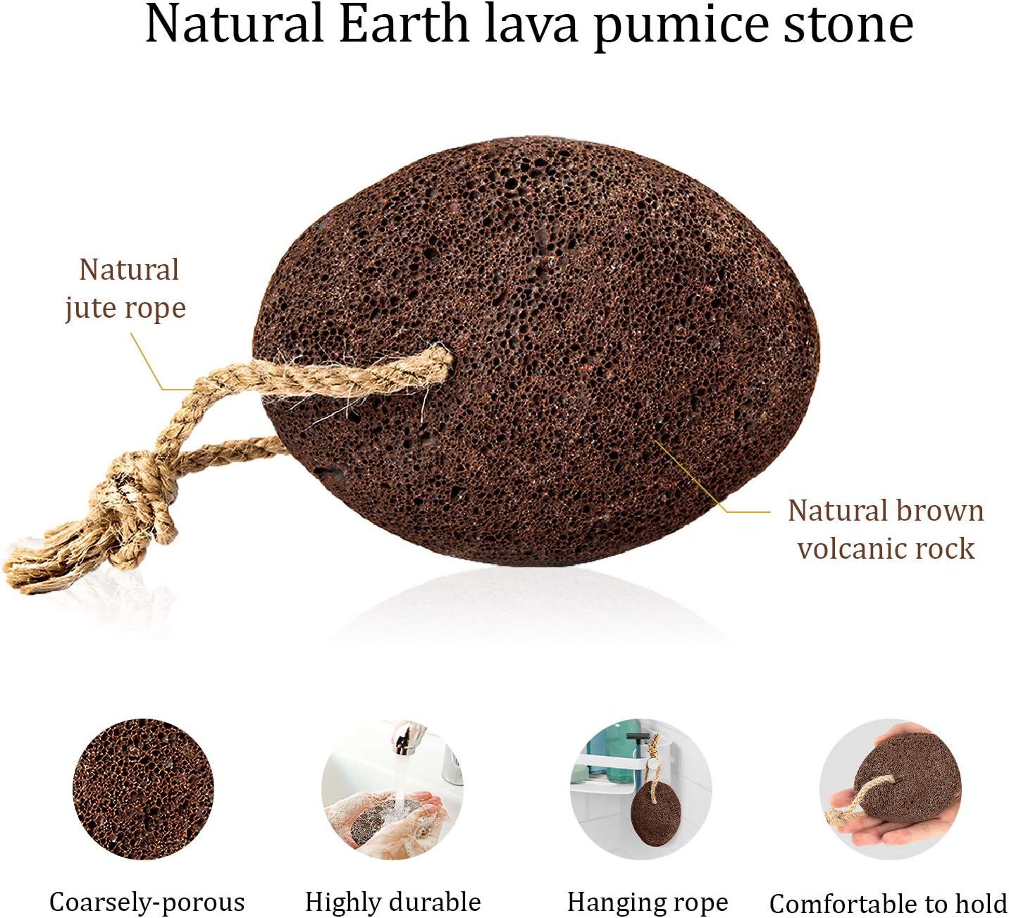 Pumice Stone for Feet Set - Natural Lava Foot Stone Callus Removing Set - Foot Care Kit for Dry Cracked Feet Body Hands - Health Foot Care