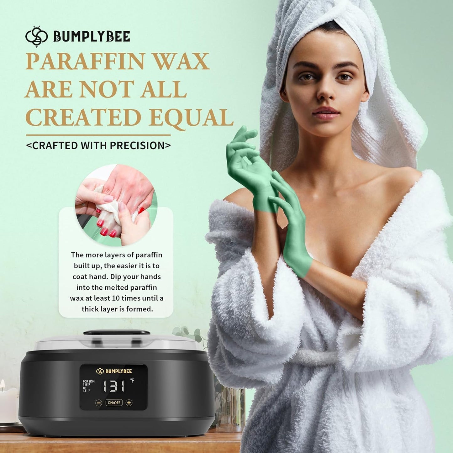 Paraffin Wax for Hand and Feet,10 Pack Tea Tree Paraffin Wax Refills for Hand & Foot Wax Bath, Moisturizing Hands Feet, Deep Hydration