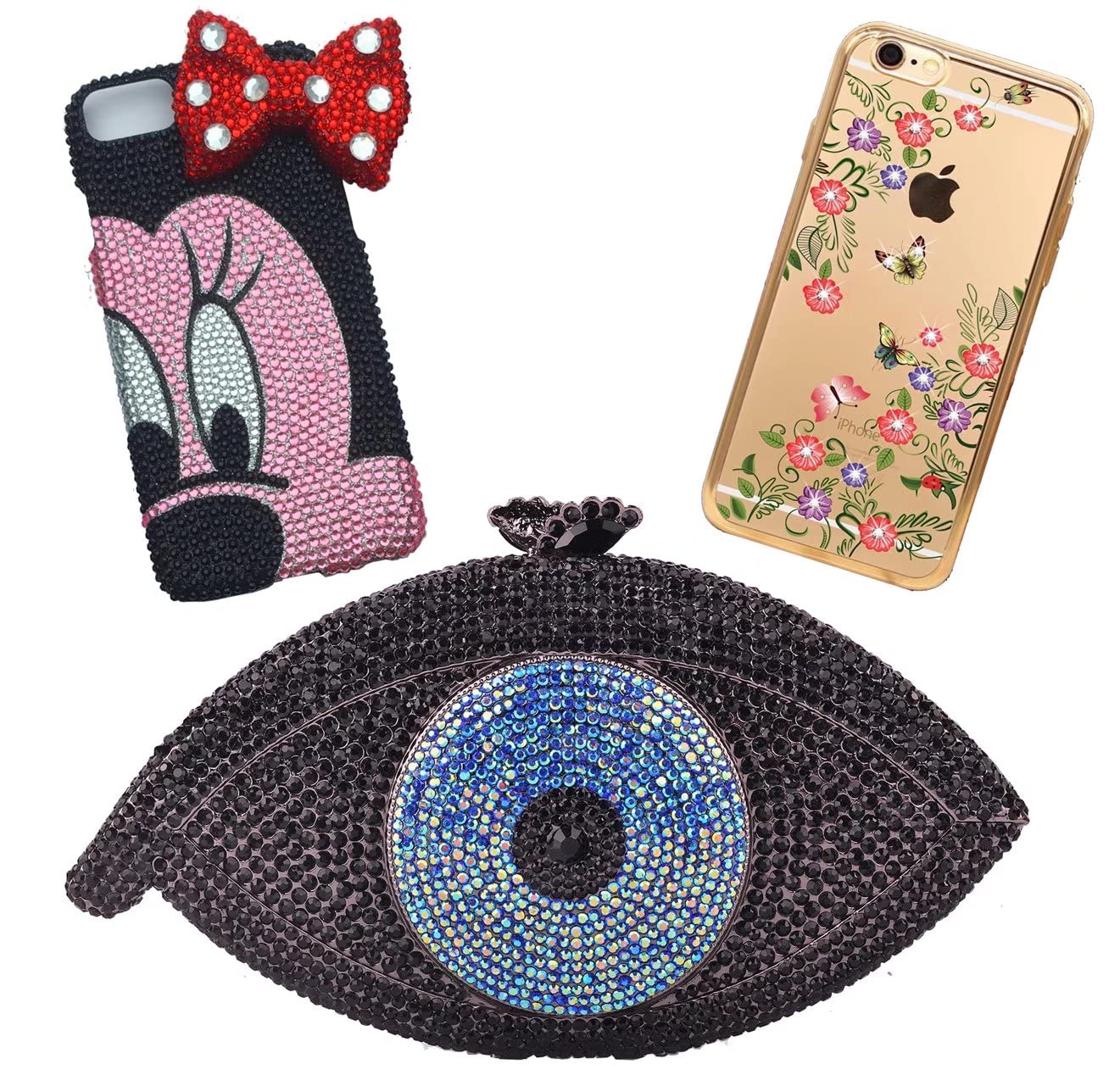 3000 Pieces SS6 2mm Flatback Rhinestones Clear Glass Round Gems Crystals for Nail Art DIY Crafts Clothes Shoes Bags （Dark Coffee）