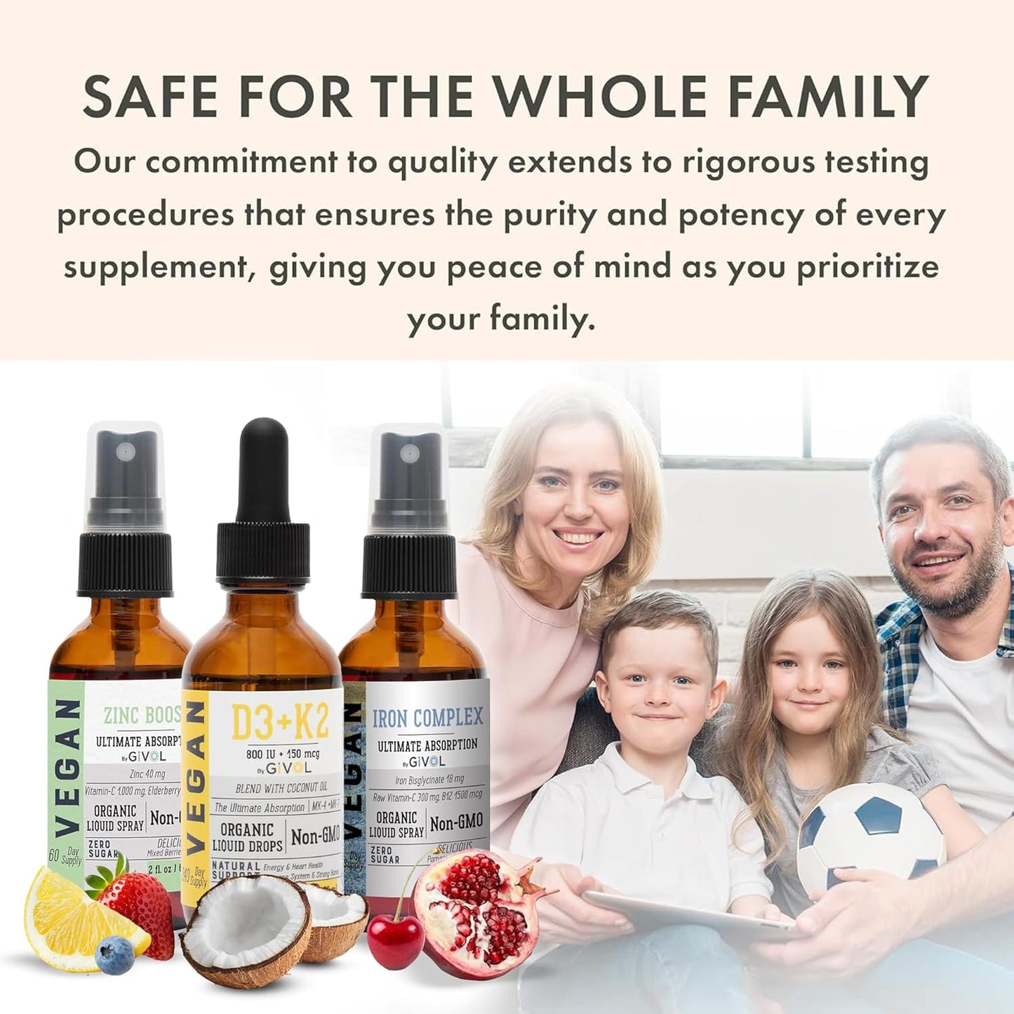 Bone Support Bundle Liquid Spray - Iron Bisglycinate Complex, Zinc Picolinate, Vitamin D3 & K2 - Complete Multivitamin - Plant- Based, Non-GMO, Gluten Free, Sugar Free 2 Fl Oz (360 Days Supply)