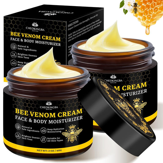 2PCS Bee Venom Comprehensive Cream: Wrinkle Care Face Lift & Firming, Effective In Reducing Skin Blemishes, Natural Care and Non-Irritating, Bee Venom Joint Cream for All Body Parts, 60g * 2PCS