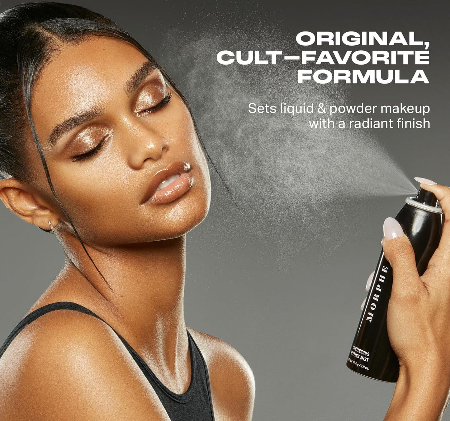 Morphe Continuous Setting Mist - Micro-Fine Makeup Setting Spray with a Natural Radiant Finish - Helps Makeup Resist Caking or Fading & Increases Wear of Foundation (2 Count, 2.8 fl oz)