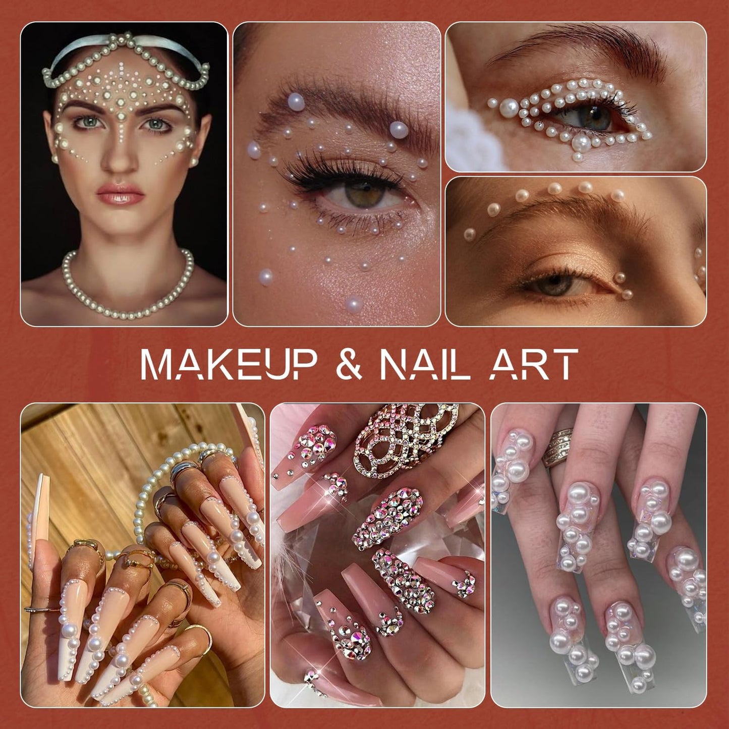 80g Flatback Pearls and Rhinestones for Crafting, Green 3-10mm Resin Rhinestones and Half Pearls for Bedazzling, Nail Art and Dec with 3pcs 10ml B7000 Jewelry Glue, Tweezer and Pickup Pencil