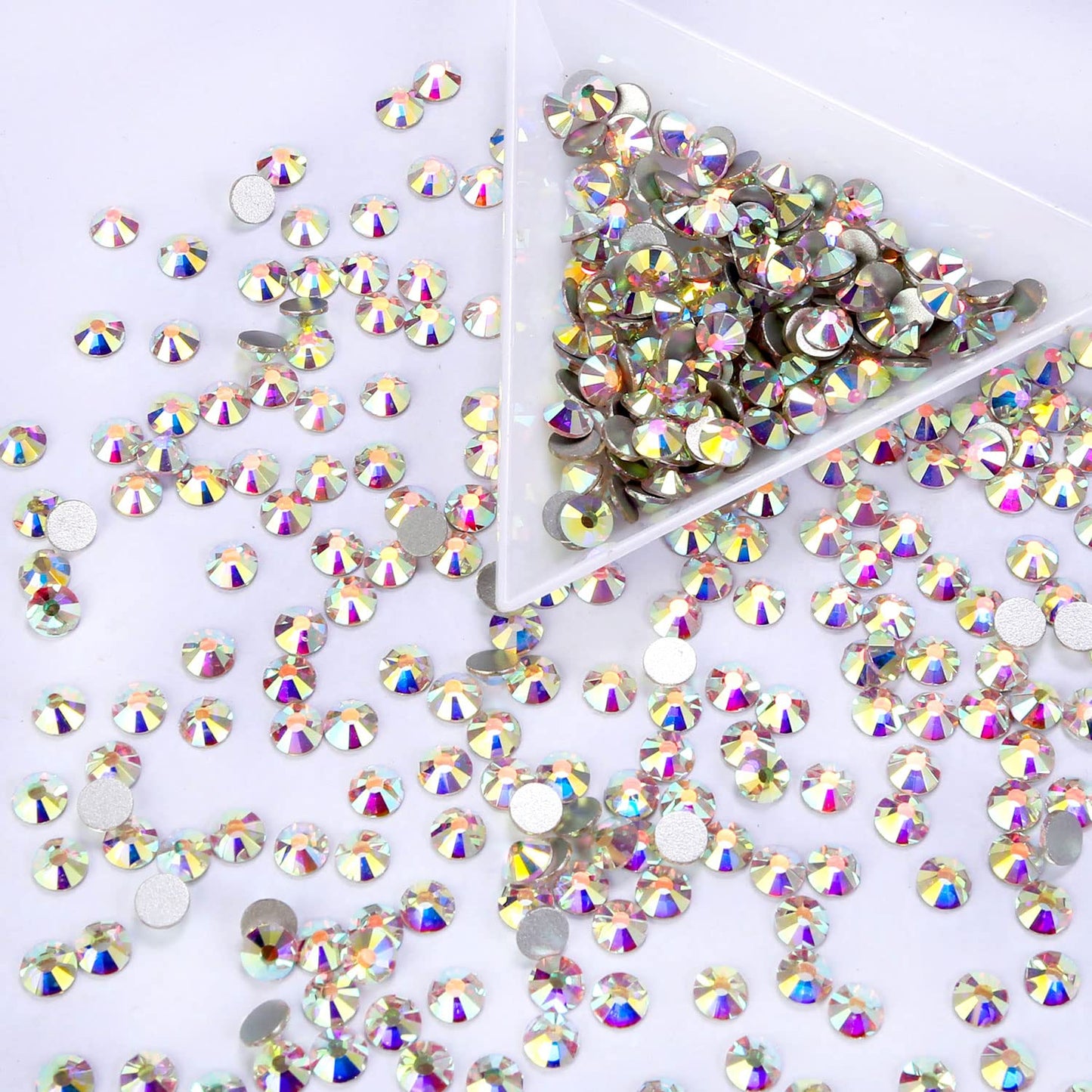 1440Pcs Crystal Ab Crystal Rhinestones,Glass Flatback Rhinestones Gemstones for Nail Face Makeup Art Crafts Clothes Decoration -(SS20,4.8mm,Crystal Ab)