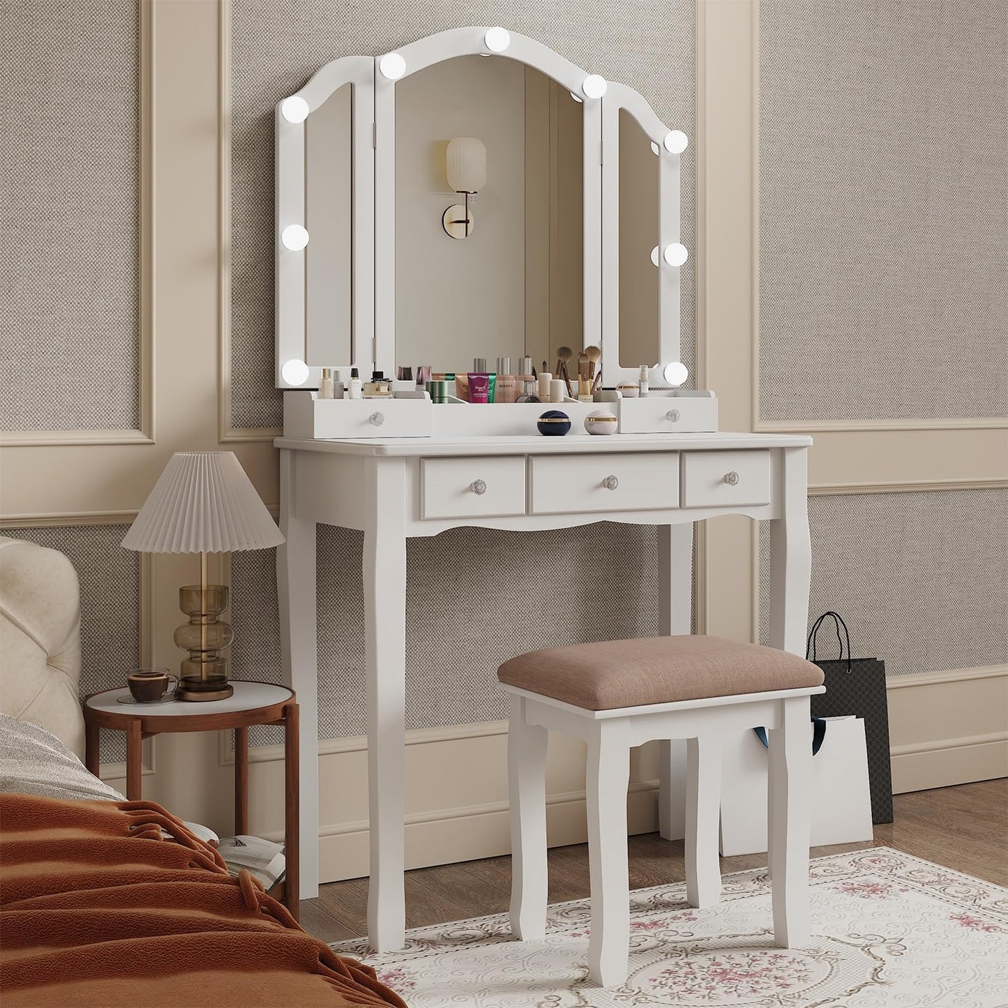 Makeup Vanity with Lights Vanity Desk with Mirror and Lights Makeup Vanity with Drawers Vanity Table with Light Vanity with Lighted Mirror and Chair