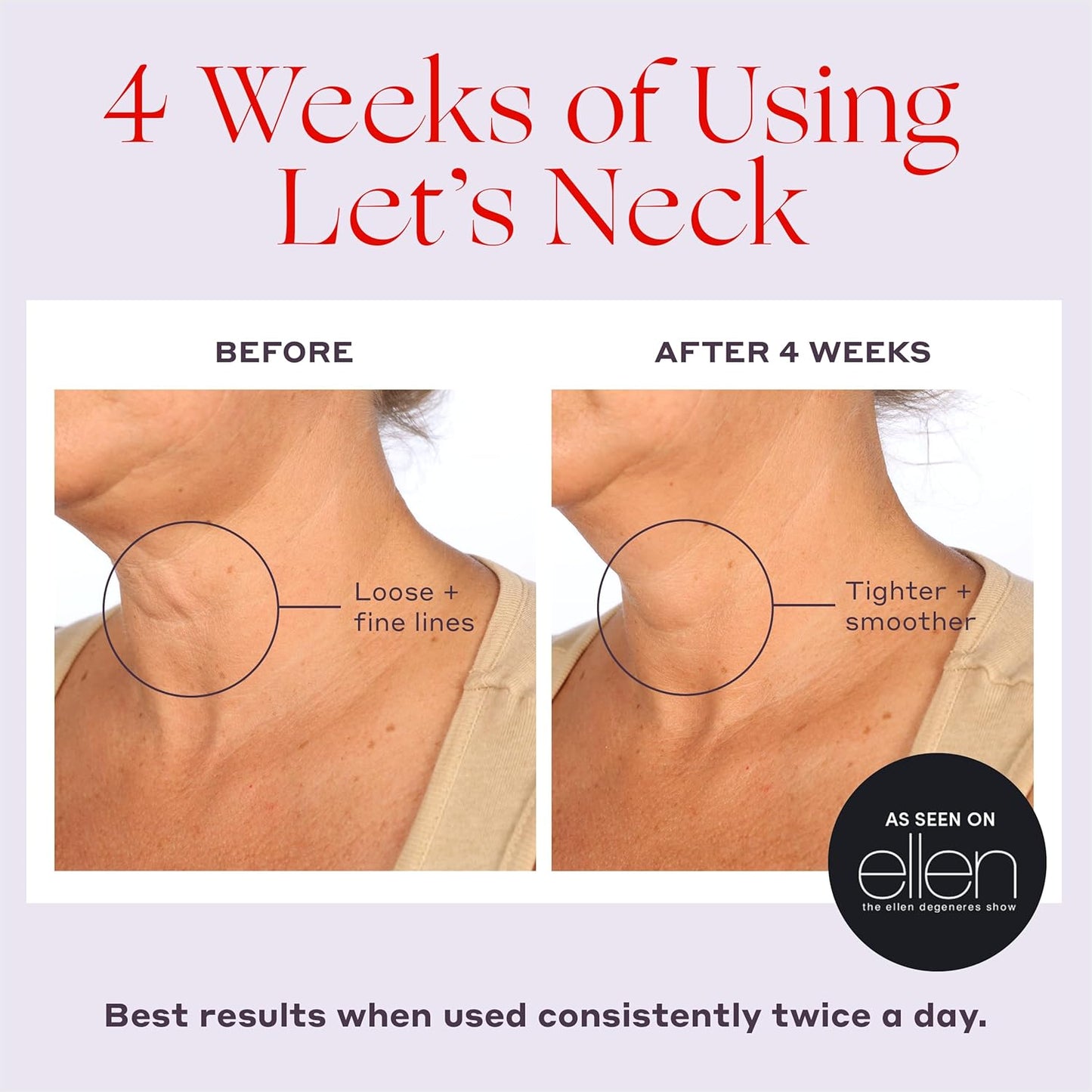 Womaness Let's Neck Firming Serum - Hydrates, Lifts, and Smoothes with Cooling & Massaging Roller Applicator - Cream for Women to Smooth Wrinkles & Tightening Sagging Skin - 50ml Roller