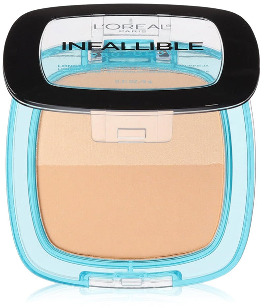 L'Oréal Paris Infallible Pro Glow Pressed Powder, Sand Beige, 0.31 oz.