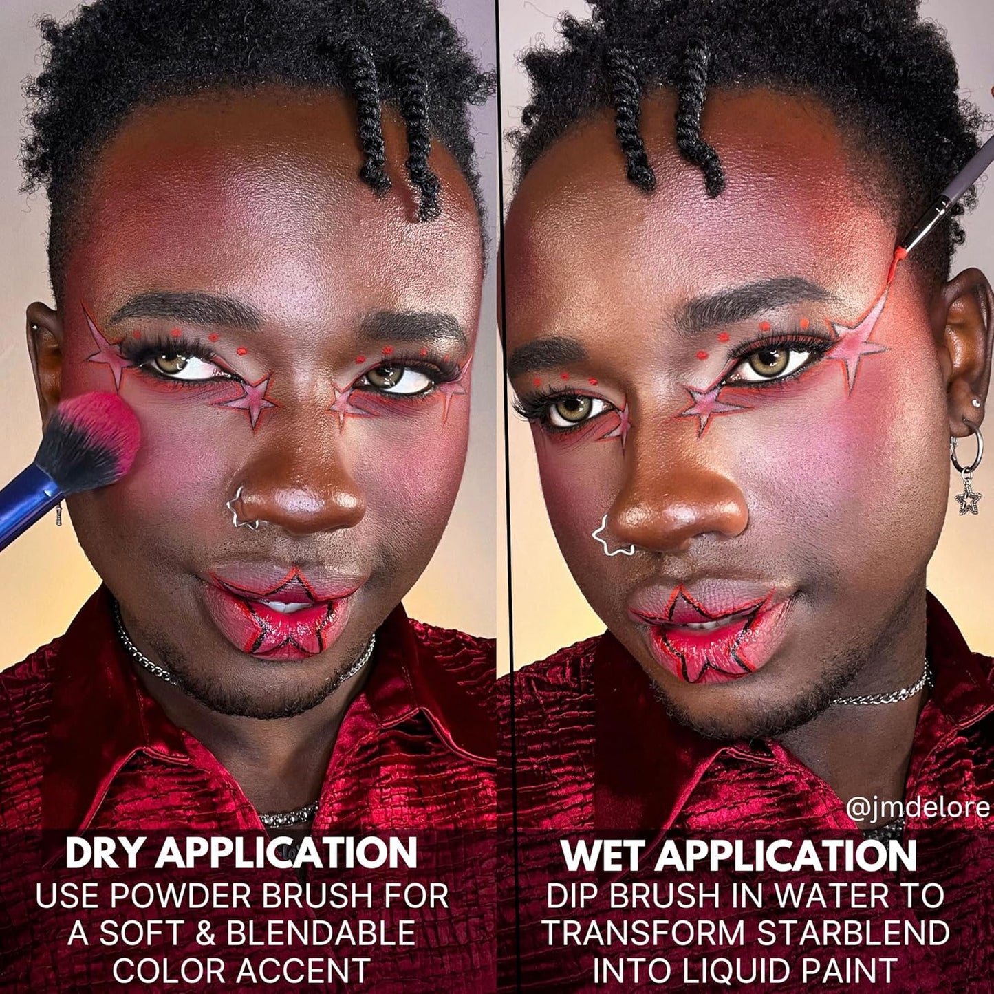 Mehron Makeup StarBlend Cake Makeup | Wet/Dry Pressed Powder | Powder Foundation | Blue Face Paint & Body Paint 2 oz (56g)