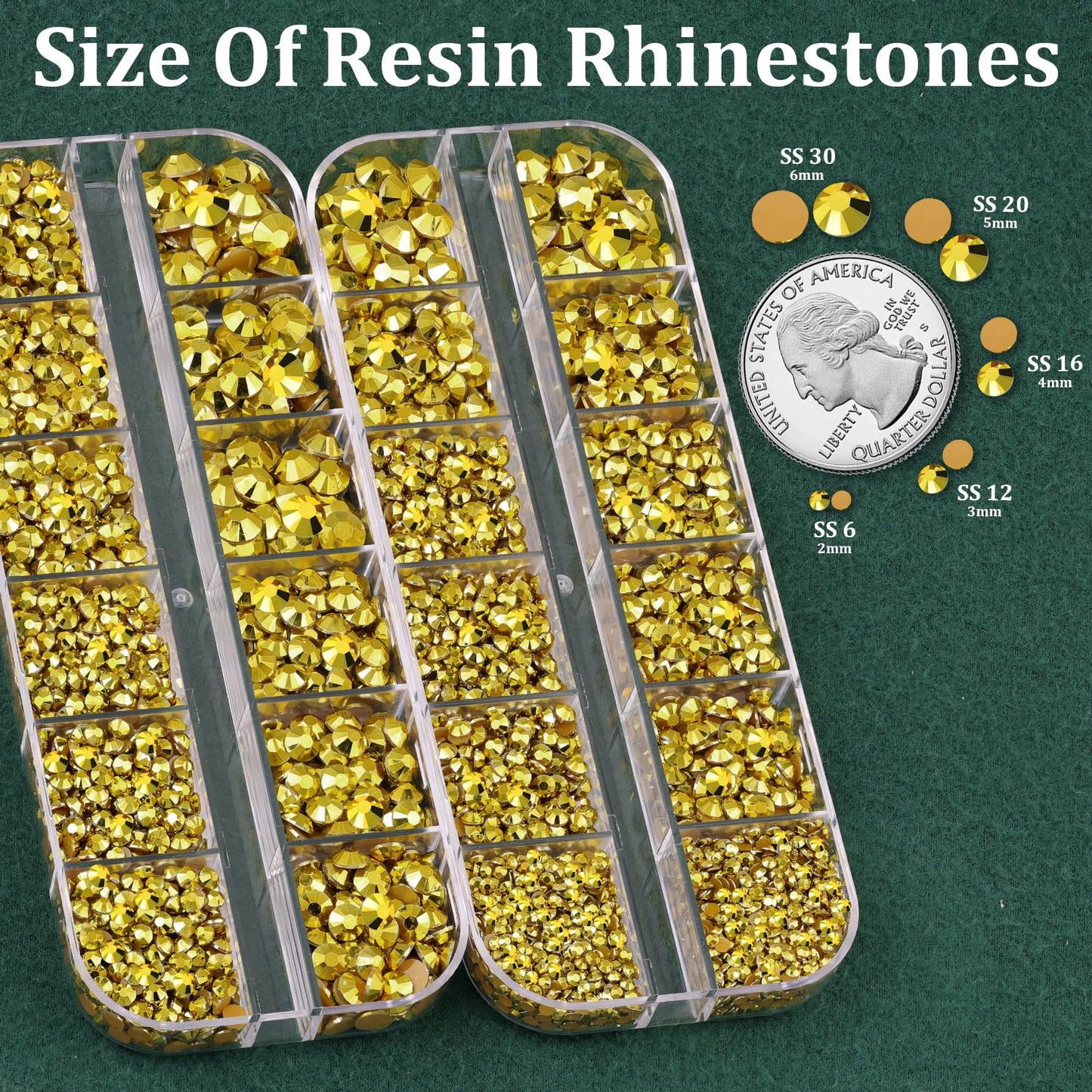 Resin Rhinestones for Crafting with B7000 Jewelry Glue, 2 Boxes Bright Gold Flatback Crystals with 3Pcs 10ml Glue for Bedazzling Crafts DIY Nail Art Makeup, Gems for Clothing Shoes