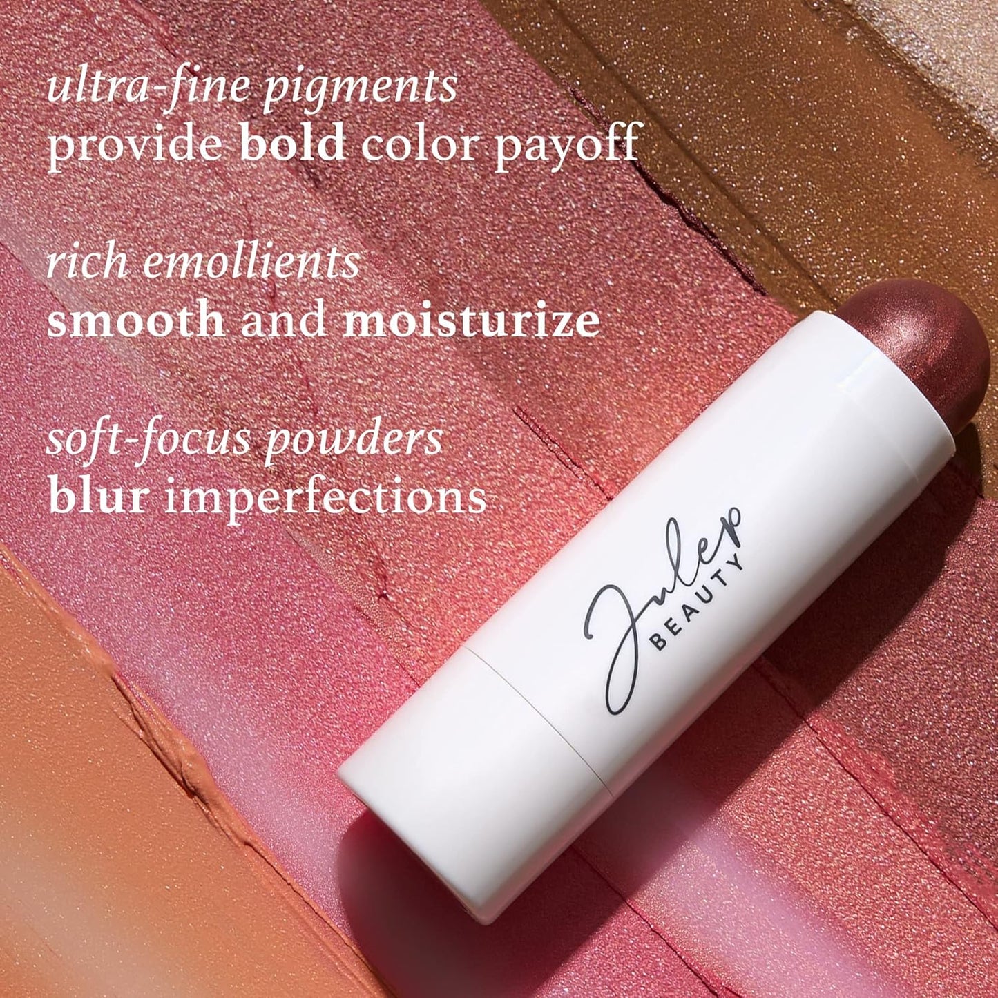 Julep Skip The Brush Cream to Powder Blush Stick - Sweet Peach - Blendable and Buildable Color - 2-in-1 Blush and Lip Makeup Stick